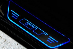 Накладки на пороги алюминиевые с подсветкой (вариант 2) ArtX Hyundai ix55 2007-2014 ― Auto-Clover